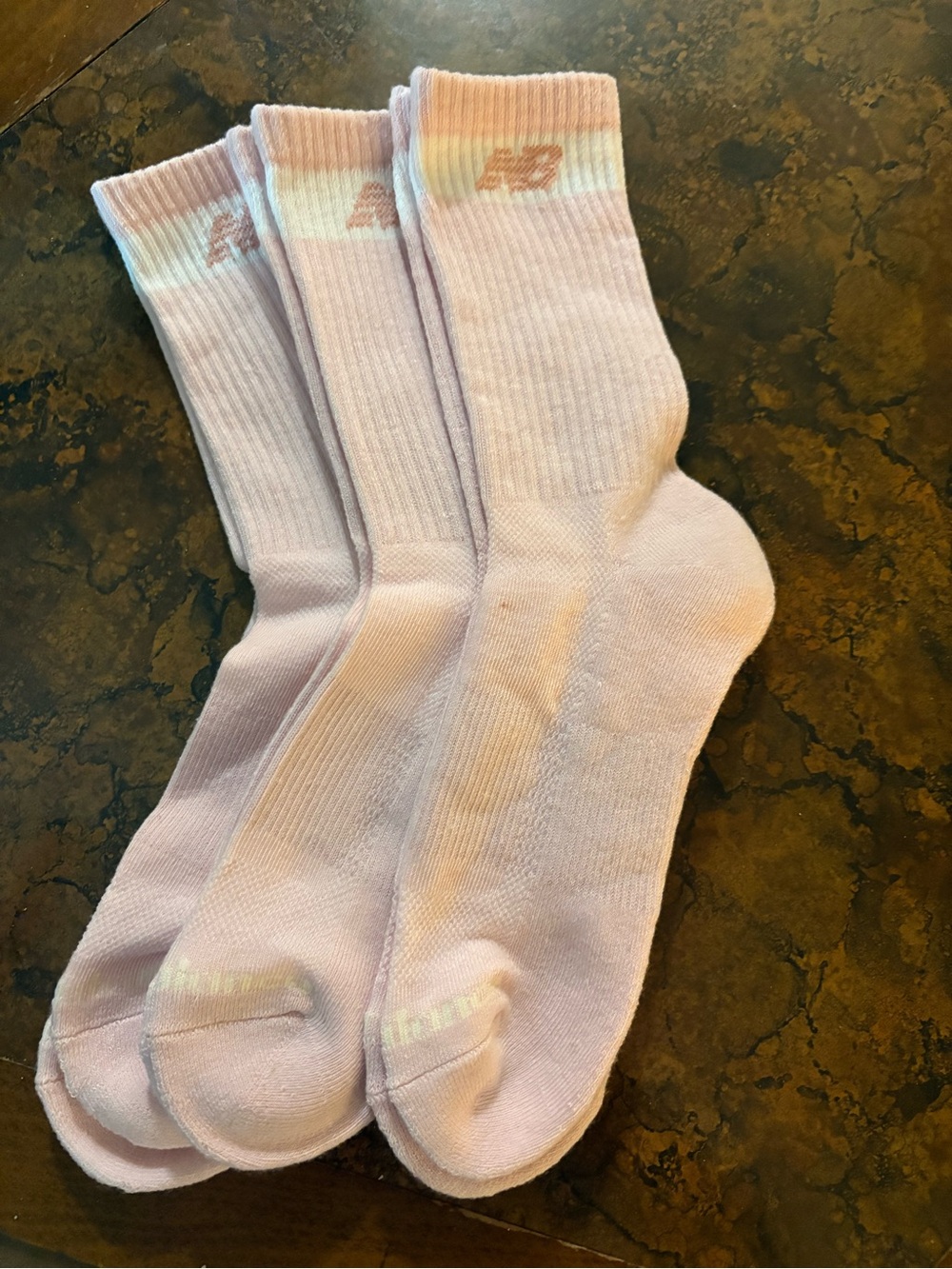 NWOT New Balance Pink Crew Socks - Light Pink Pair